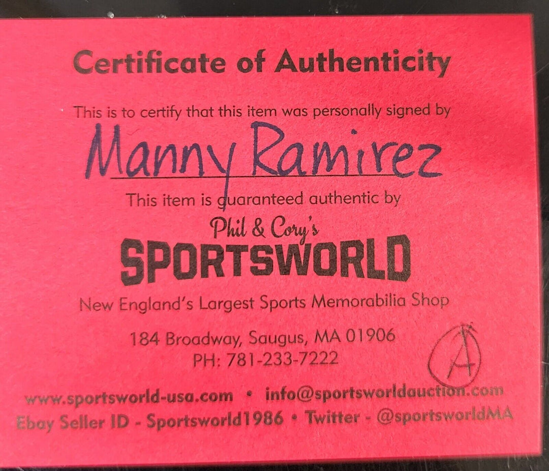 Manny Ramirez Signed Major League Baseball Indians Dodgers Red Sox WS MVP COA