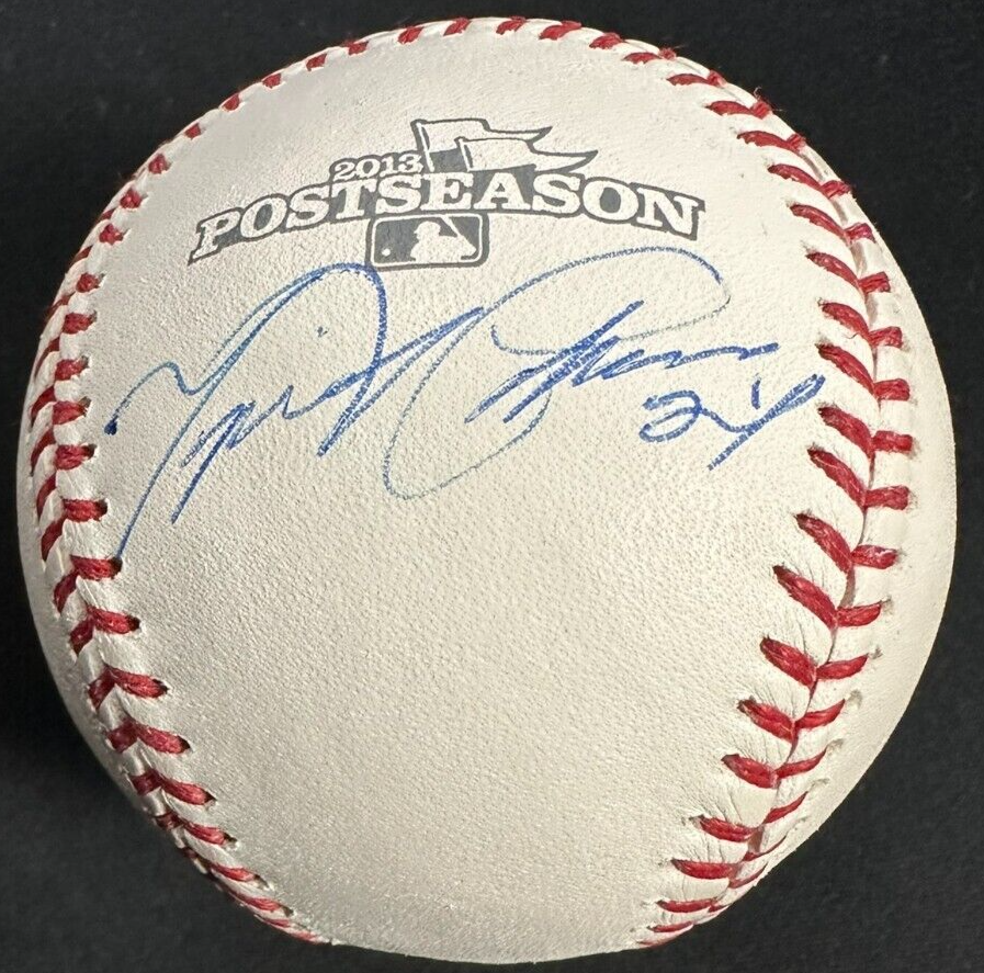 Miguel Cabrera Autographed Official MLB 2013 Postseason Baseball BAS Tigers