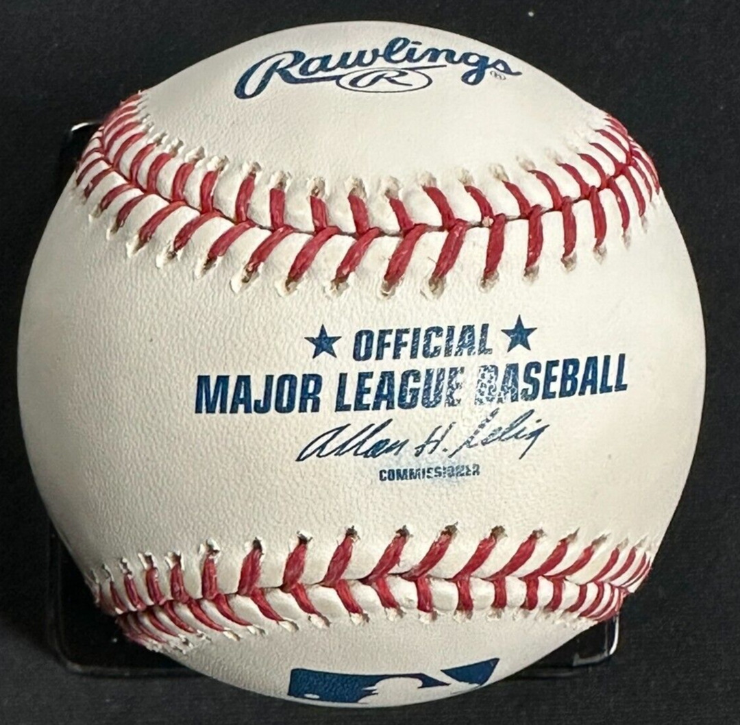 Rickey Henderson Autographed Official Major League Baseball HOF BAS
