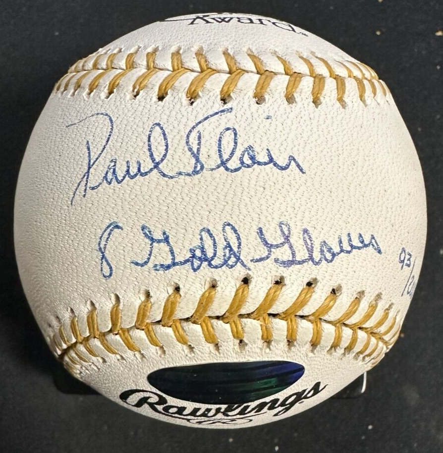Paul Blair Autographed Rawlings Gold Glove Baseball W/ 8 Gold Gloves Insc