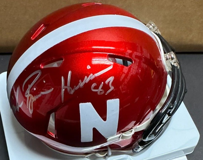 Mike Rozier Autographed Nebraska Cornhuskers Speed Mini Helmet W/ Heisman 83 Ins
