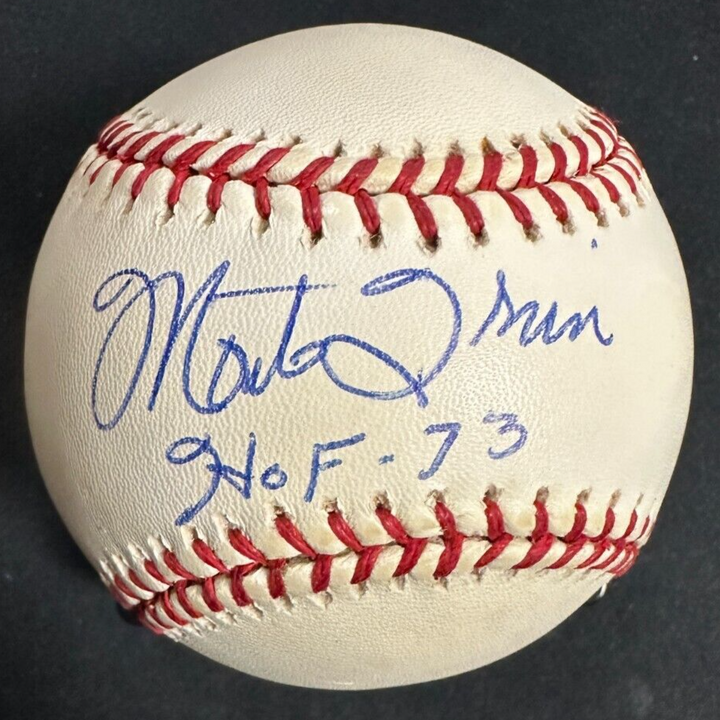 Monte Irvin Autographed Major League Baseball W/ HOF 73 Giants