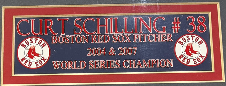 Curt Schilling Signed Custom Framed Red Sox Jersey COA