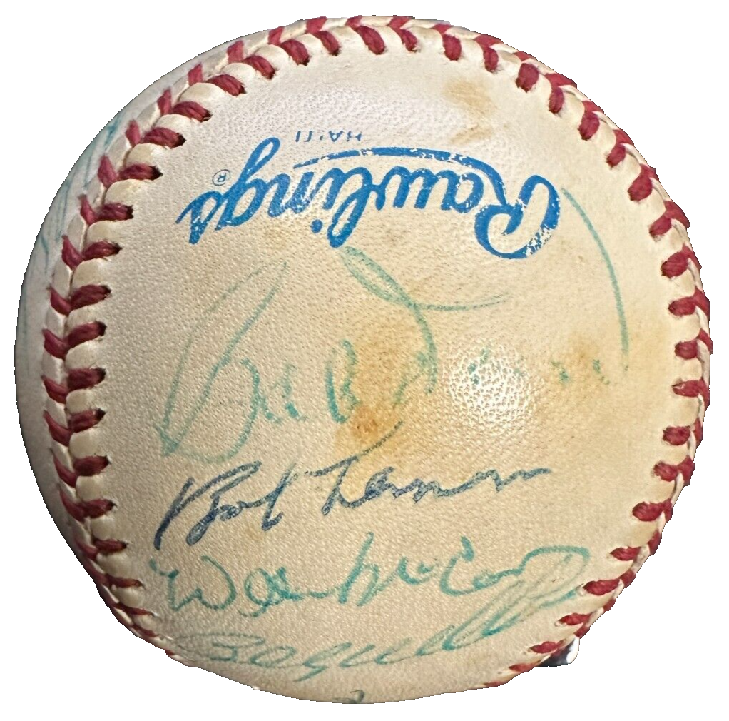 Baseball Hall of Famers Autographed Baseball Mize Ford Gehringer Sewell BAS