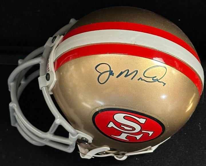 Joe Montana Autographed San Francisco 49ers Riddel Mini Helmet HOF