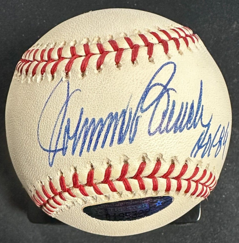 Johnny Bench Autographed National League Baseball W/ Hof 89 Reds