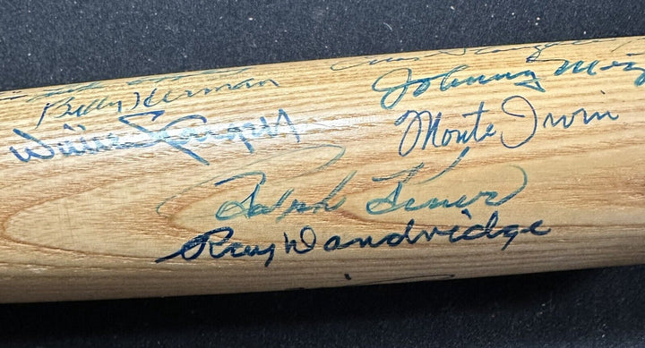Baseball Hall of Famers Autographed Bat Spahn Stargell Winfield Robinson