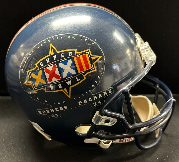 Terrell Davis Autographed Full Size Super Bowl XXXII Replica Helmet W/ MVP BAS