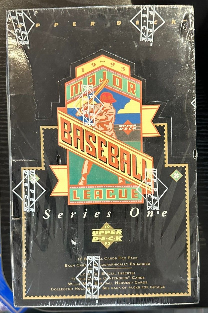 1993 Upper Deck Baseball Series 1 Factory Sealed Hobby Box 36 Packs