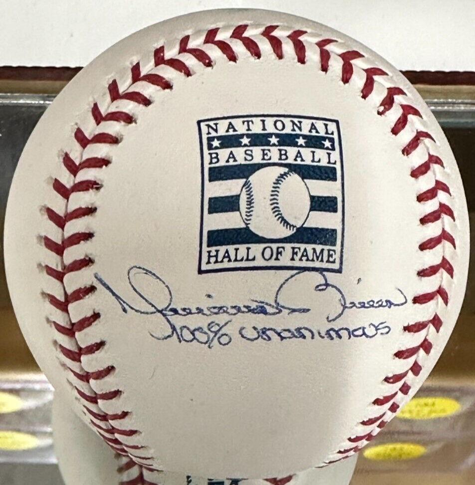 Mariano Rivera Autographed Baseball Hall of Fame Baseball W/100% Unanimous JSA