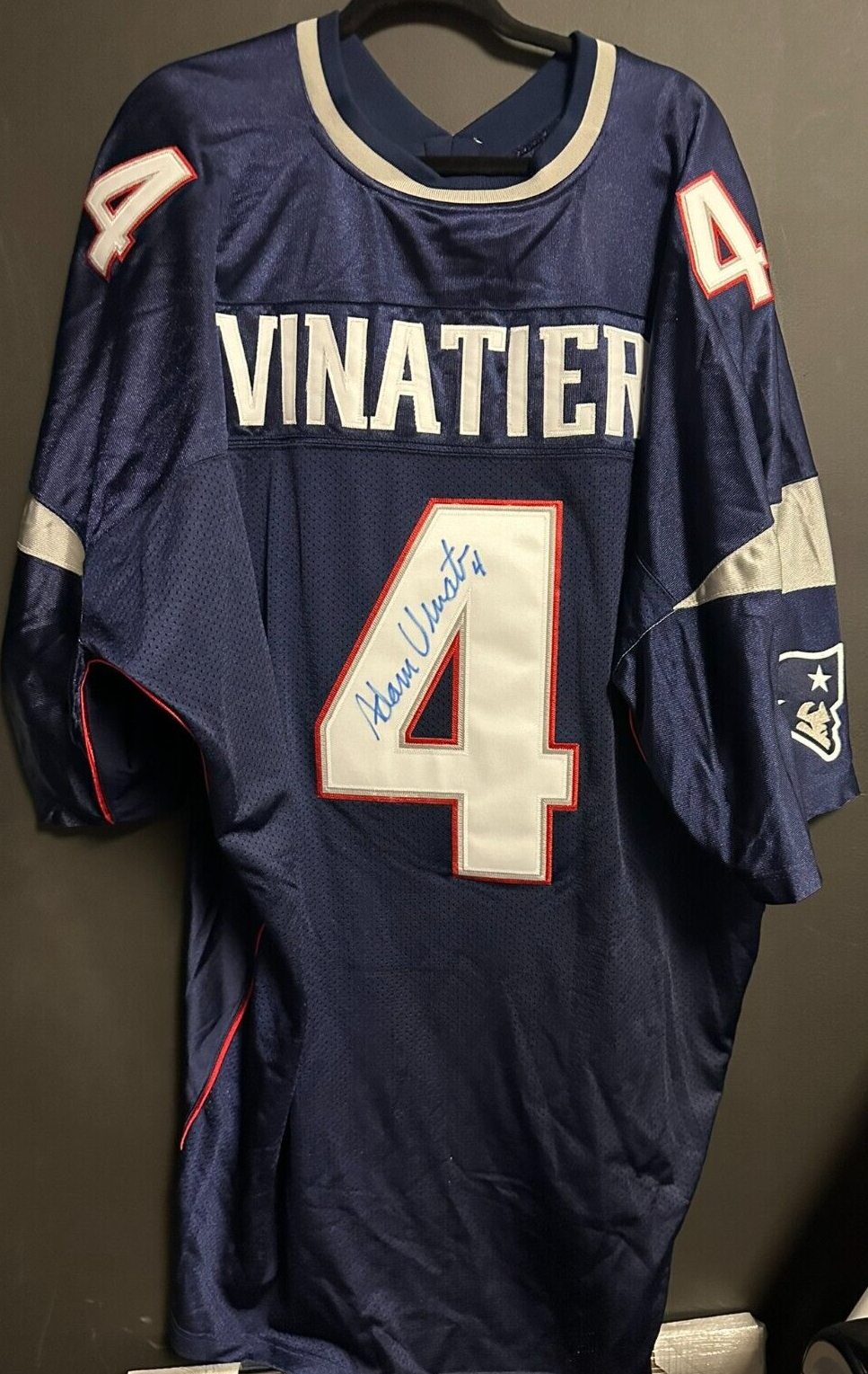 Adam Vinatieri Autographed Reebok Authentic On-Field New England Patriots Jersey