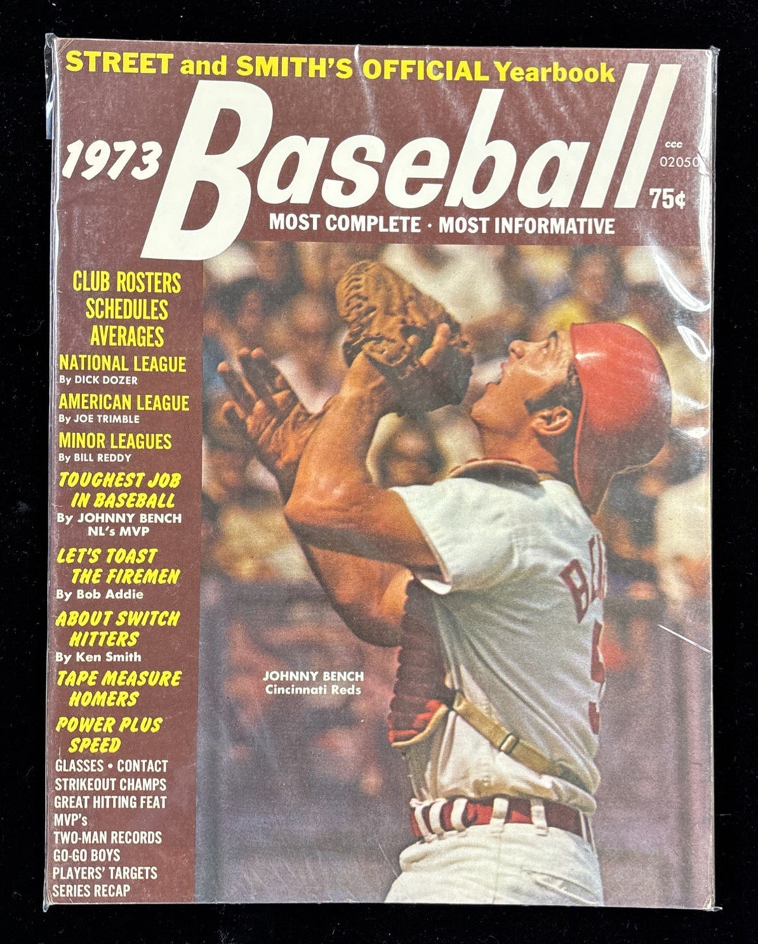 Street & Smiths Yearbook 1973 Baseball Johnny Bench