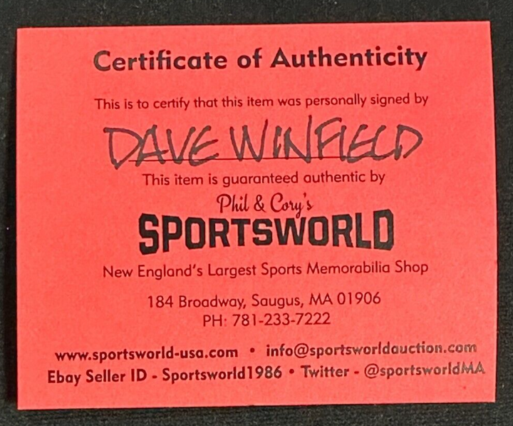 Dave Winfield Autographed Official 1992 World Series Baseball Blue Jays PSA