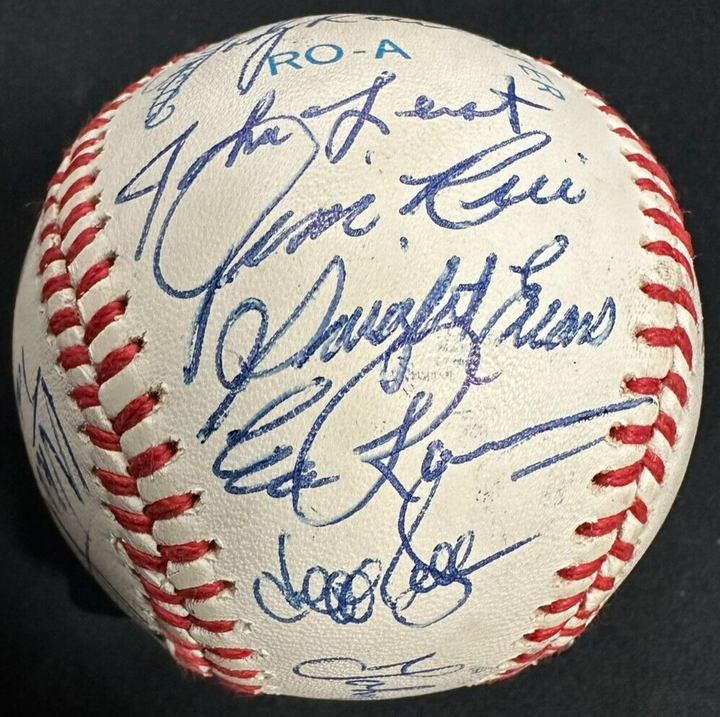 1987 Boston Red Sox Team Autographed Baseball Clemens Boggs Evans