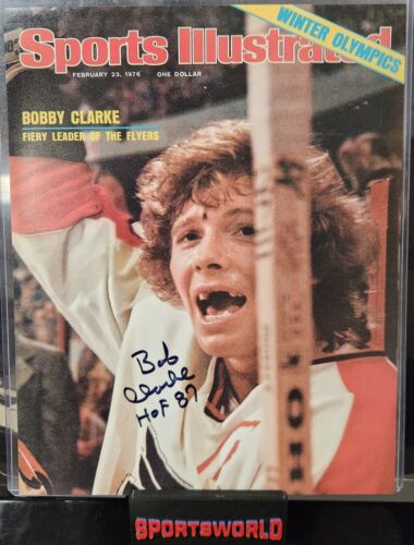 Bobby Clarke Signed Inscribed 8x10 SI Replica Photo Philadelphia Flyers HOF COA