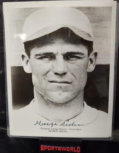 George Sisler Signed 8x10 Photo St. Louis Browns HOF COA