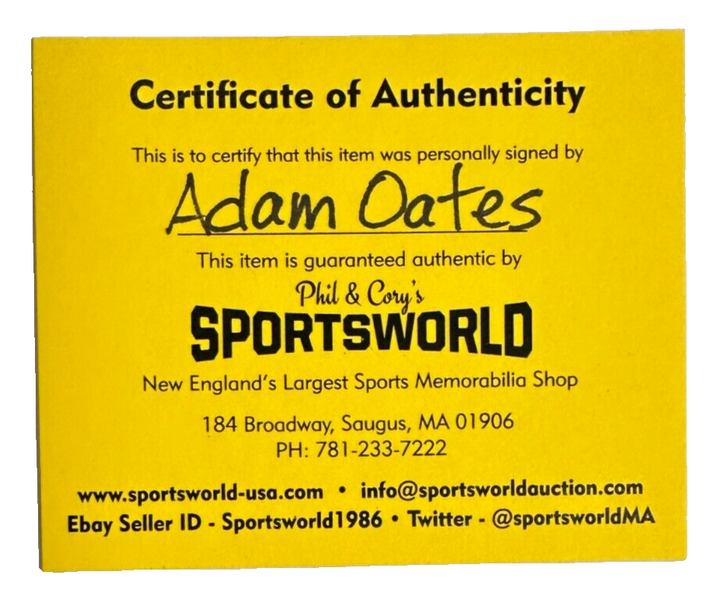 Adam Oates Autographed Boston Bruins Hockey Puck W/ HOF 2012