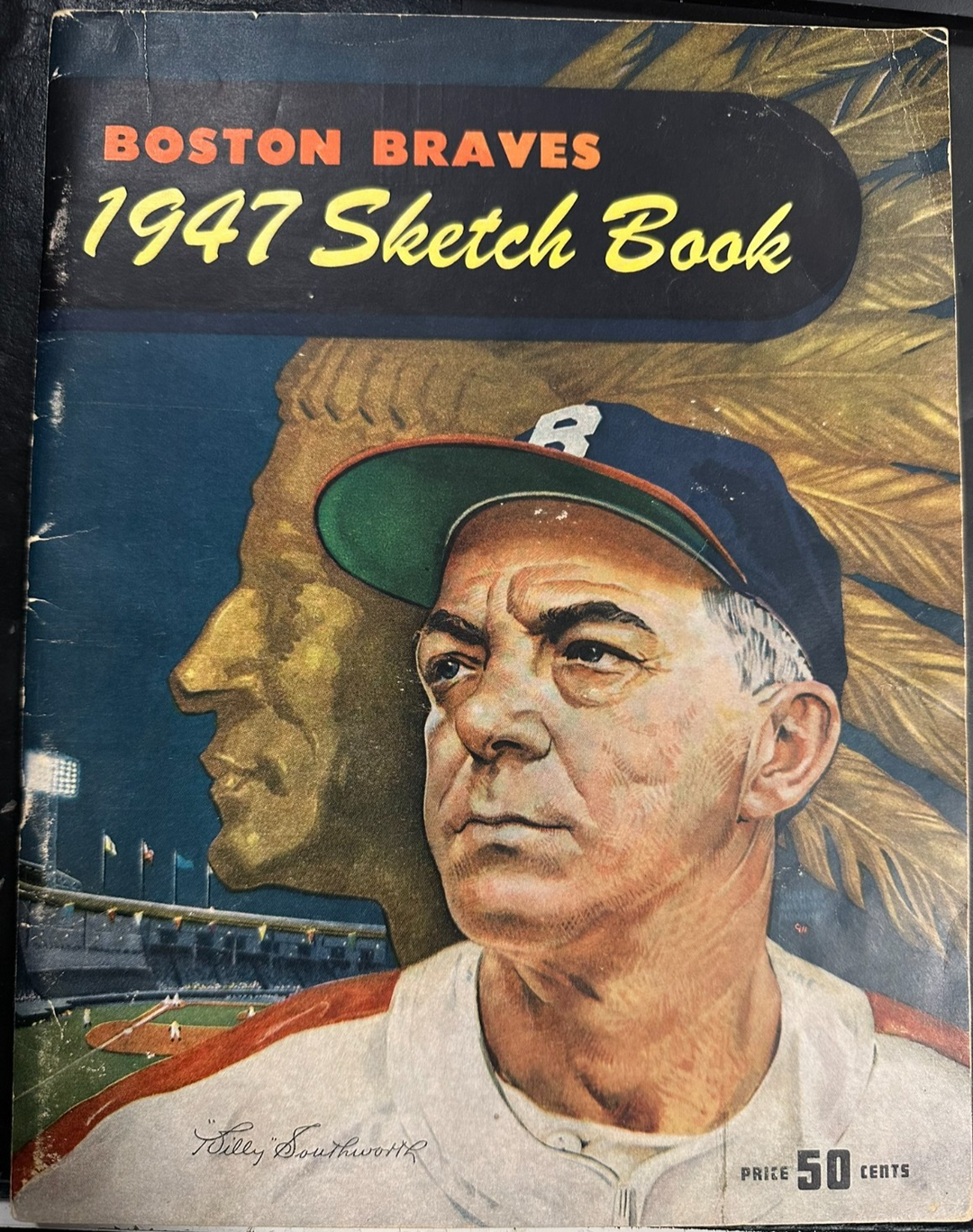 1947 Boston Braves Baseball Yearbook Spahn Sain Holmes Torgeson