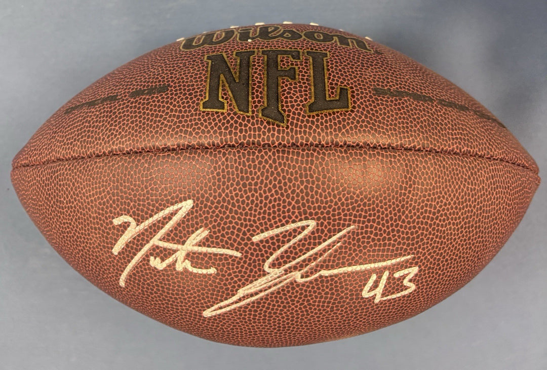 Nate Ebner Signed Wilson Football New England Patriots Sportsworld COA