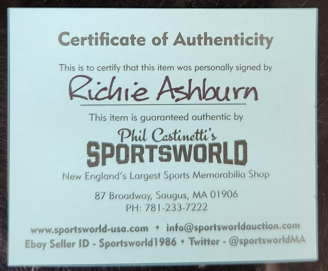Richie Ashburn Autographed National League Baseball Philadelphia Phillies HOF