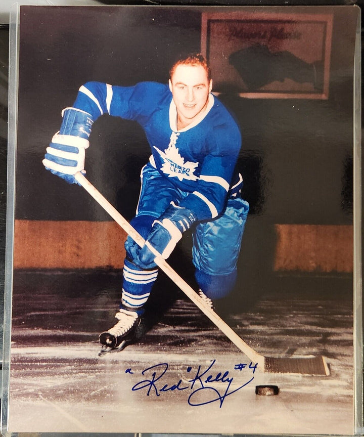 Red Kelly Signed 8x10 Photo Toronto Maple Leafs HOF COA