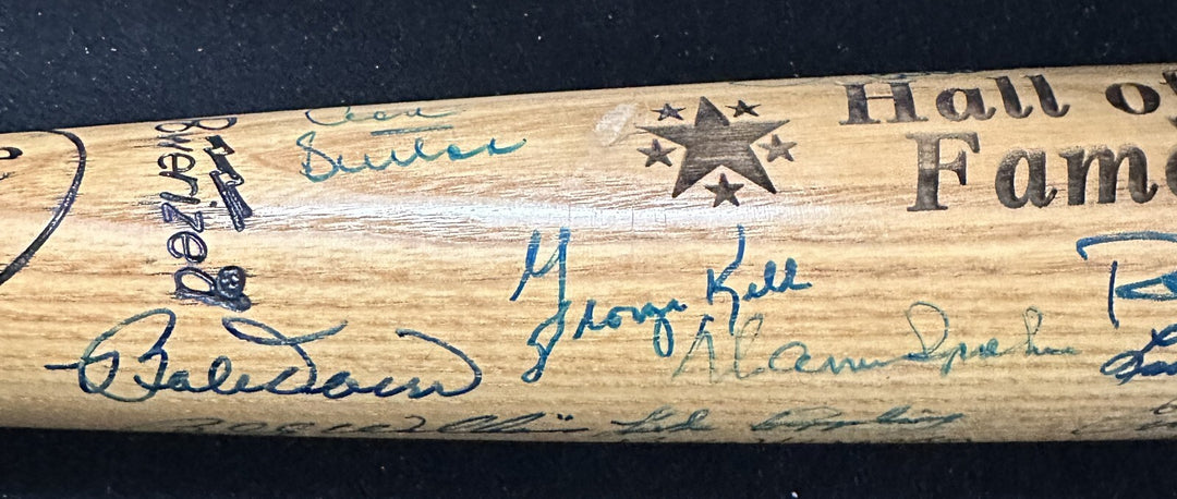 Baseball Hall of Famers Autographed Bat Spahn Stargell Winfield Robinson