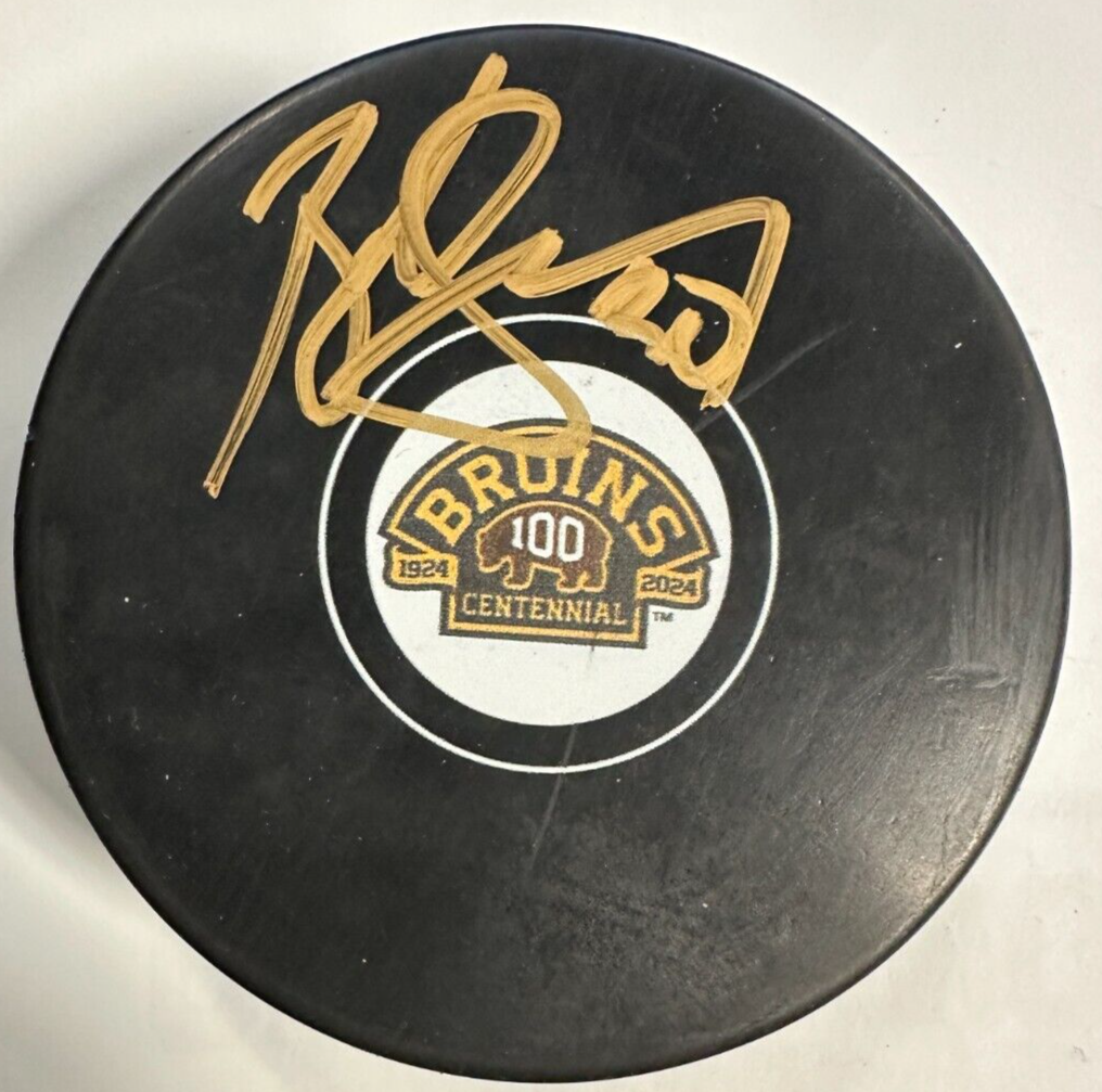 Bob Sweeney Autographed Boston Bruins 100th Anniversary Hockey Puck NHL