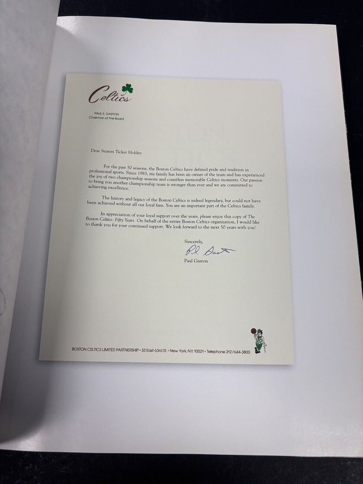 Boston Celtics 50 Years Book Signed By Larry Bird Sportsworld