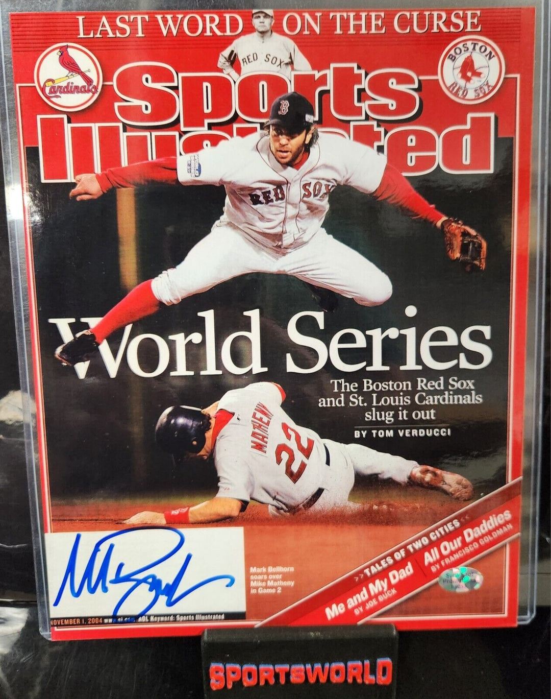 Mark Bellhorn Signed 8x10 Photo 11/1/04 SI Cover Replica Boston Red Sox SS COA