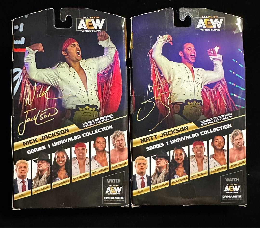 Jazwares AEW Nick Jackson & Matt Jackson Action Figures Young Bucks Series 1 NIB