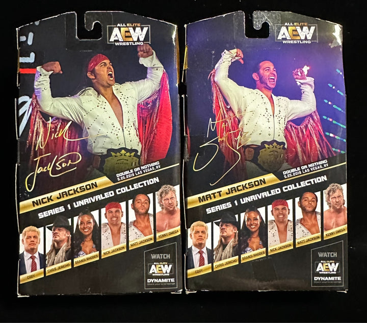 Jazwares AEW Nick Jackson & Matt Jackson Action Figures Young Bucks Series 1 NIB