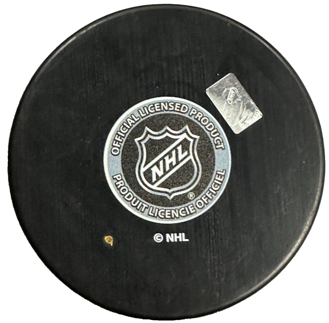 Grant Fuhr Autographed Edmonton Oilers Hockey Puck W/ 5x SCC Insc NHL