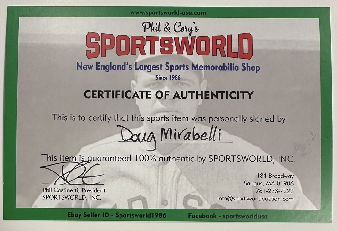 Doug Mirabelli Autographed Boston Red Sox 8x10 Photo