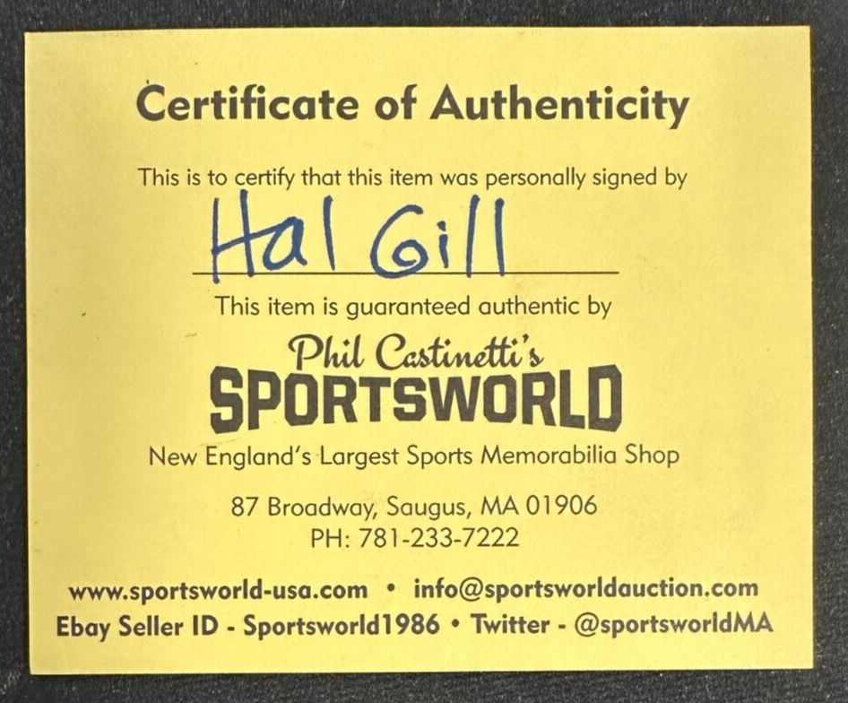 Hal Gill Autographed Boston Bruins Hockey Puck NHL