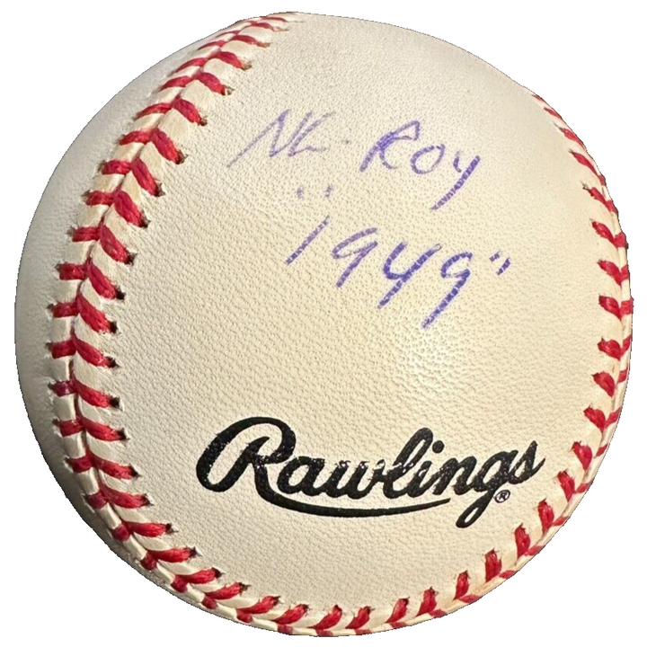 Don Newcombe Autographed Official National League Stats Baseball Dodgers