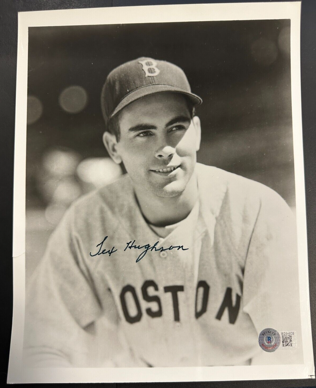 Tex Hughson Autographed 8x10 Photo Boston Red Sox BAS