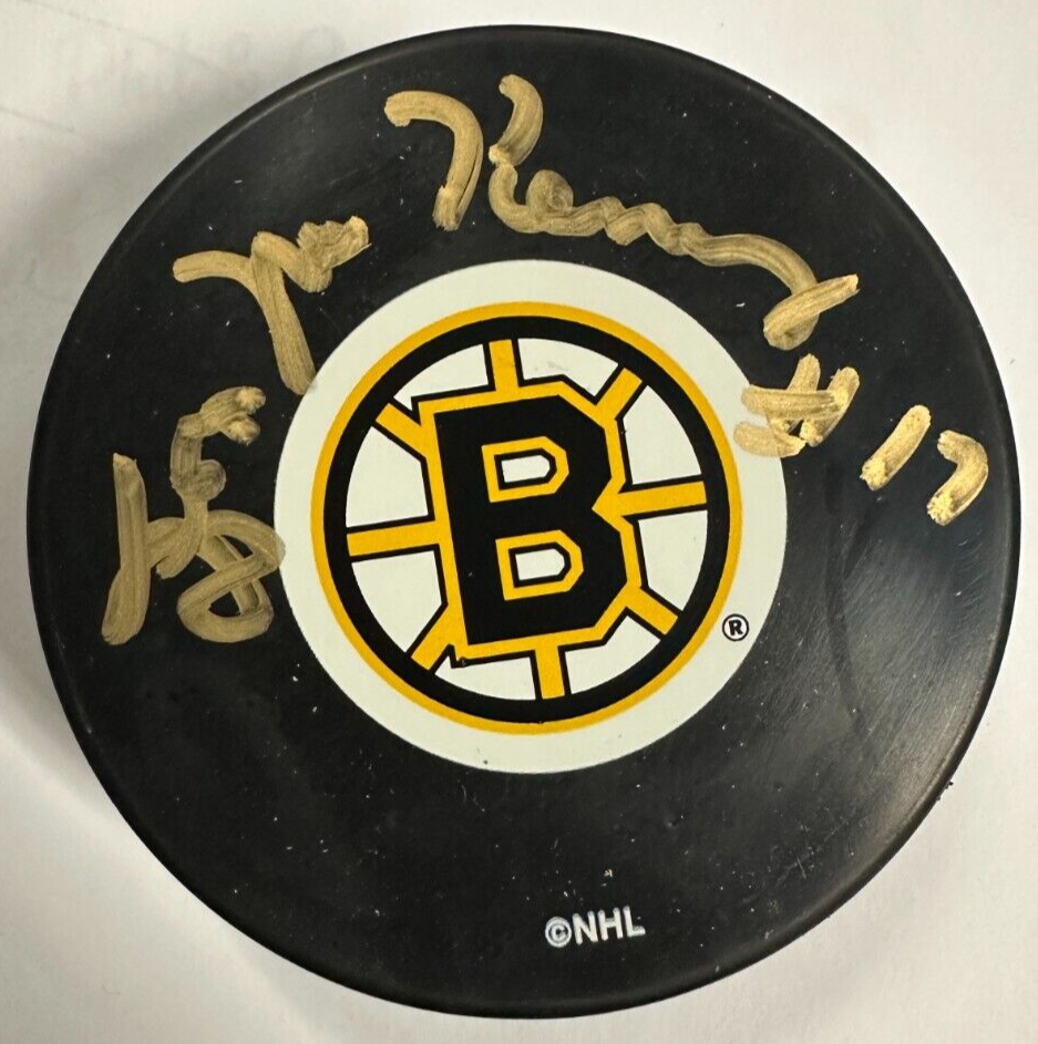 Don McKenney Autographed Boston Bruins Hockey Puck BAS