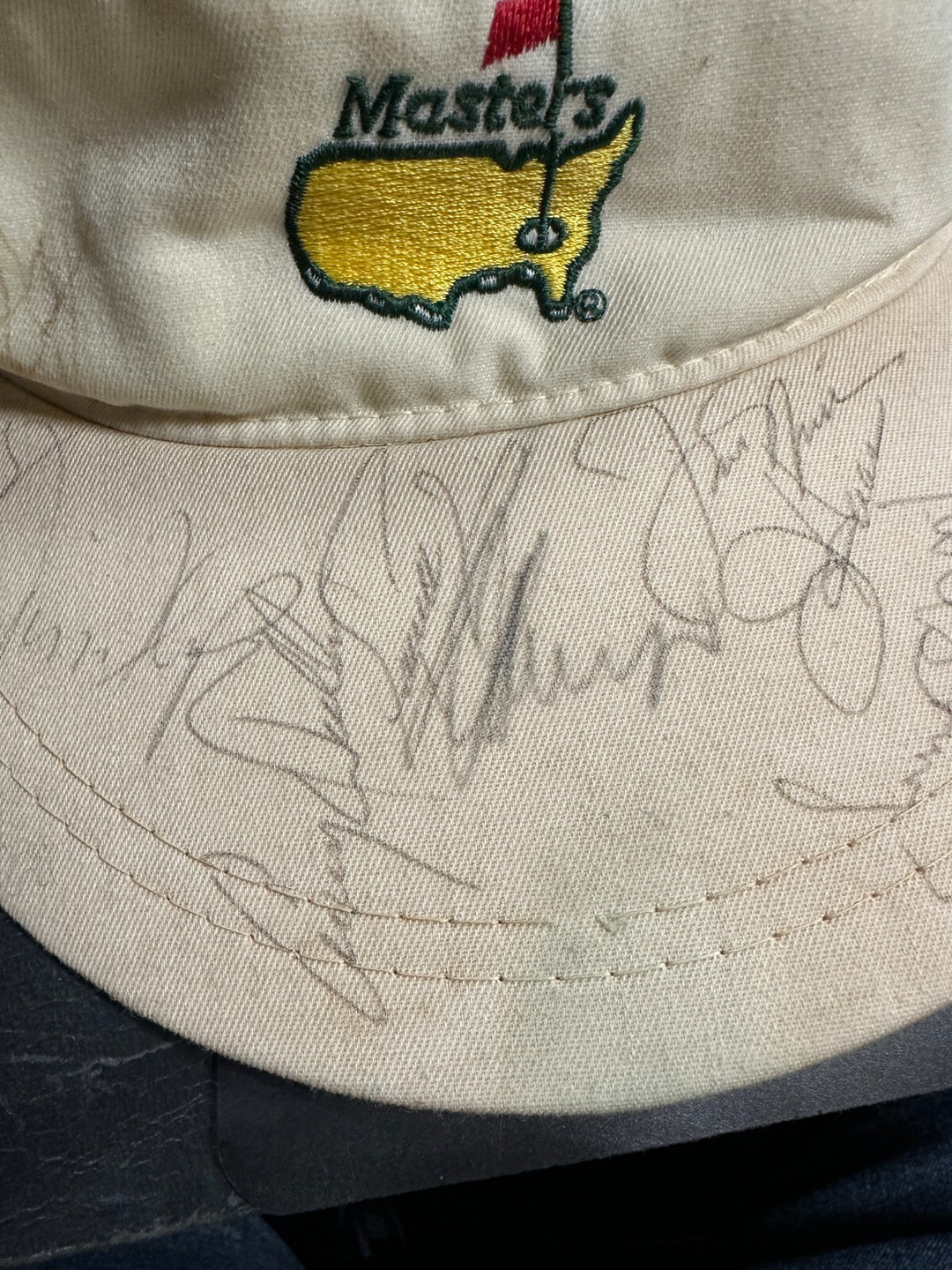 Jack Nicklaus, Strange, Zoeller, Goalby Autographed The Masters Golf Visor BAS