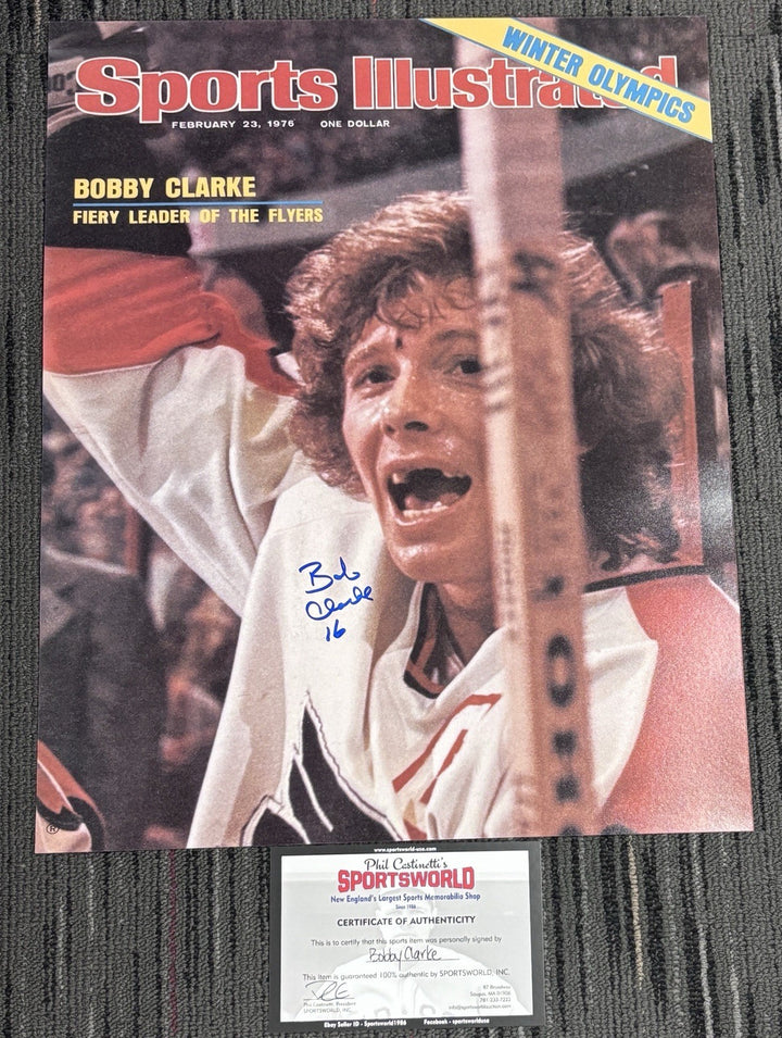 Bobby Clarke Autographed Philadelphia Flyers 16x20 Photo HOF