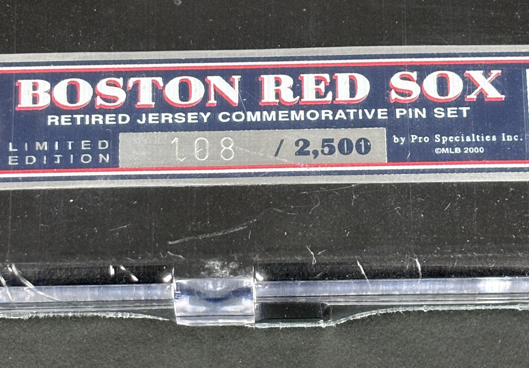 MLB Red Sox Retired Numbers Pin Set Doerr Cronin Fisk Yaz Williams 108/2500