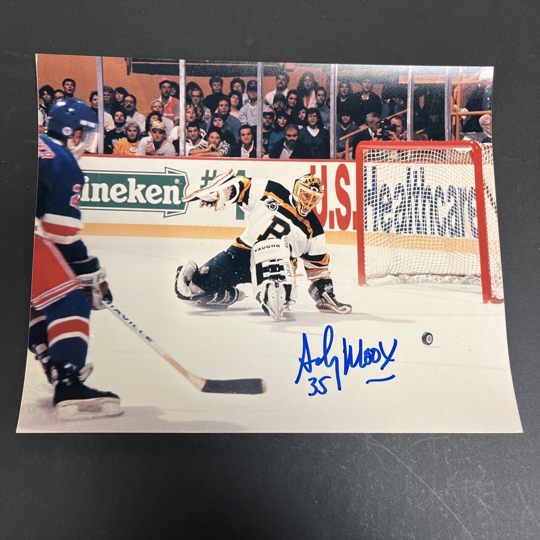 Andy Moog Autographed 8x10 Boston Bruins Sportsworld