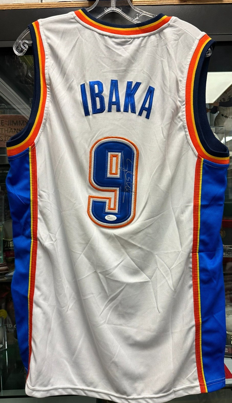 Serge Ibaka Autographed Oklahoma City Thunder Authentic Swingman Jersey NWT JSA