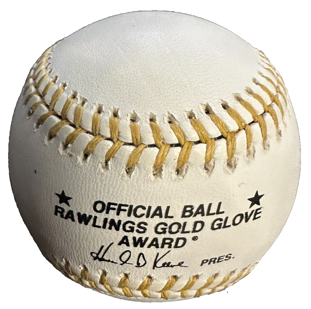 Fred Lynn Autographed Rawlings Gold Glove Baseball Red Sox W GG 75,78,80