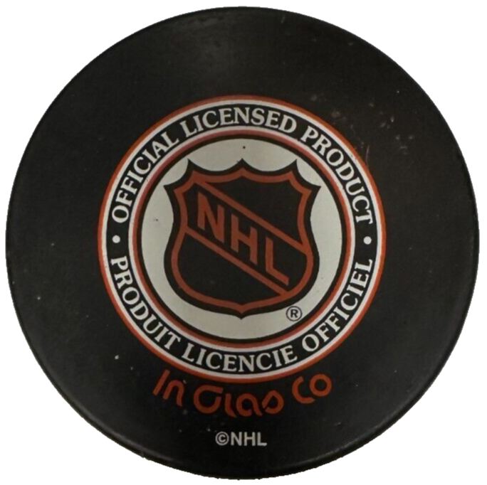 Dave Shaw Autographed Minnesota North Stars Hockey Puck NHL