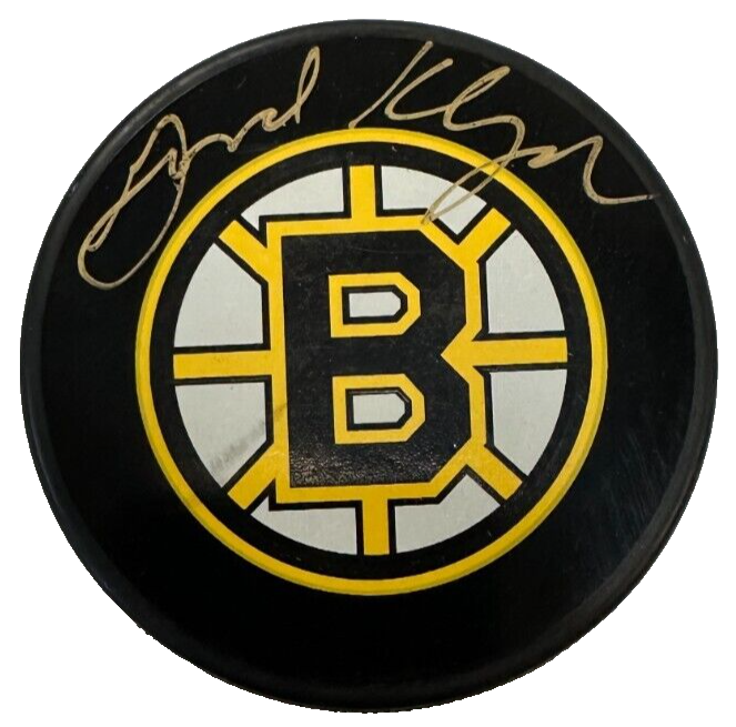Gord Kluzak Autographed Boston Bruins Hockey Puck NHL