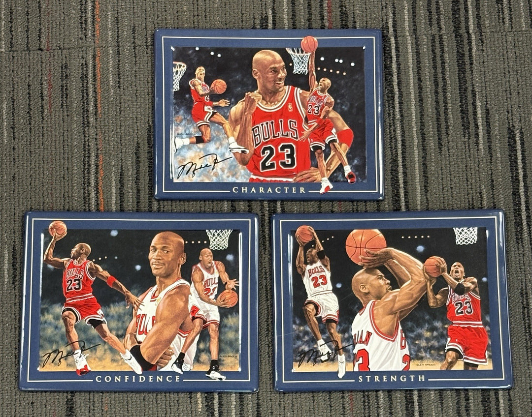 Michael Jordan Upper Deck Definition Of A Champion Porcelain Plate Set Of 6