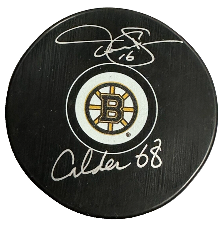Derek Sanderson Autographed Boston Bruins W/ Calder 68 Inscription JSA