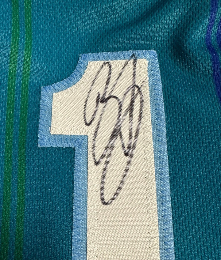 Baron Davis Autographed Charlotte Hornets Replica Jersey BAS