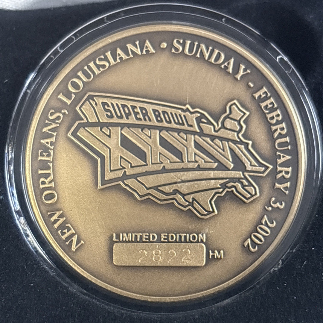 Highland Mint New England Patriots Super Bowl XXXVI 36 Champions Medallion