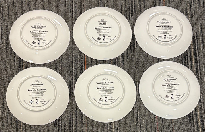 Michael Jordan Upper Deck Return To Greatness Porcelain Plate Set Of 12